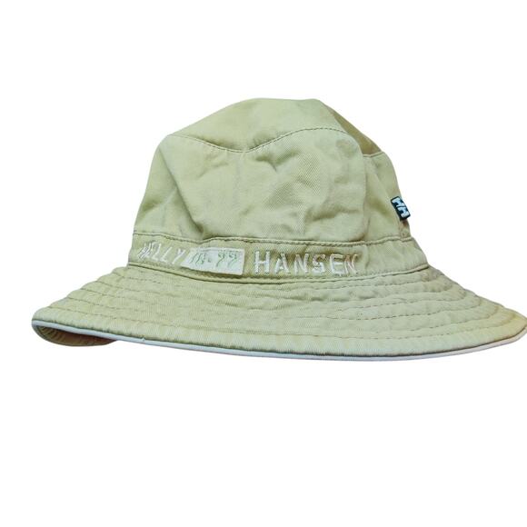 Vtg Y2K Helly Hansen Khaki Canvas Bucket Fisherman Hat S/M Gorpcore - Picture 1 of 8